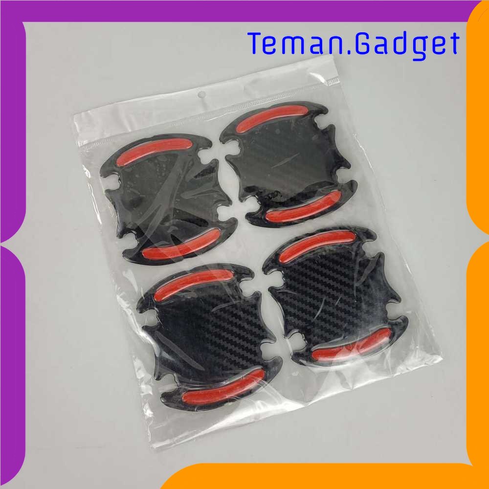 TG - OTO SEAMETAL Reflective Sticker Gagang Pintu Mobil Carbon Fiber 4PCS - 1185