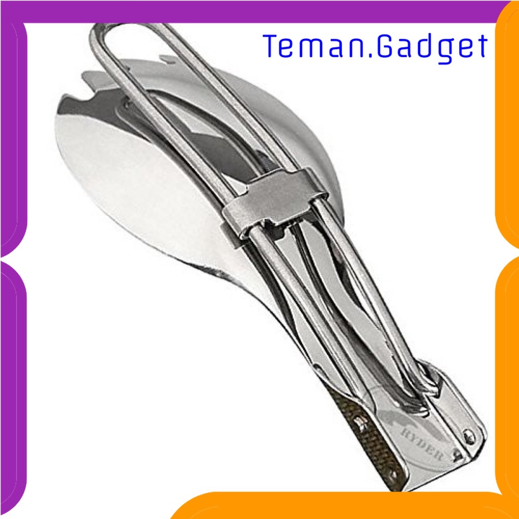 TG - DPR KNIFEZER Foldable Spoon Fork Sendok Garpu Lipat Stainless Steel - SVGF2