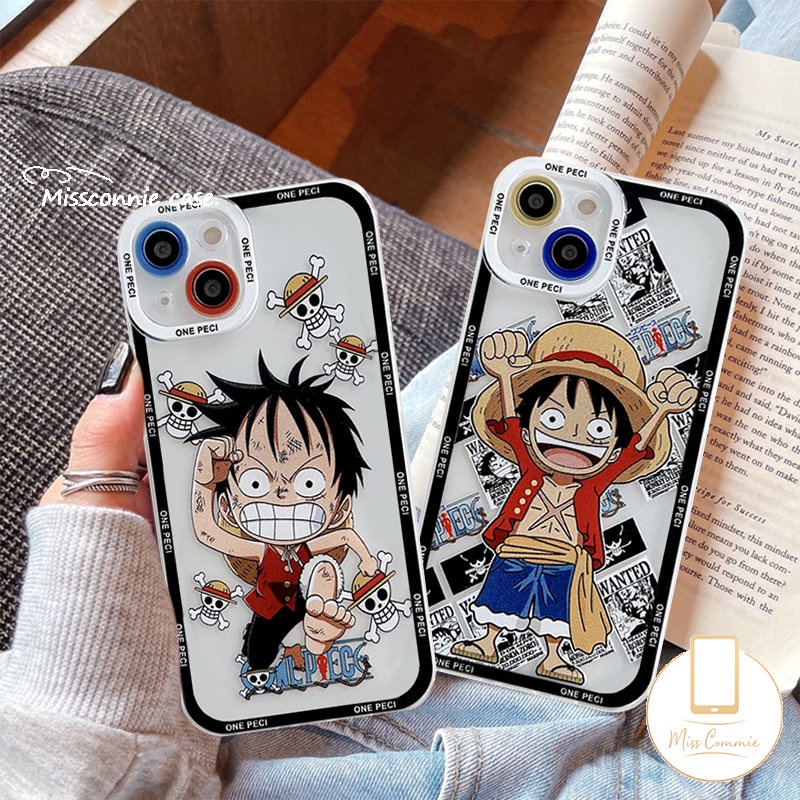 Casing Transparan Untuk Infinix Hot 11 12 9 10 11s Play 12pro Hot 8 20 20s 11s 12i 10s Nfc 10 Lite Note 10 11 12 Pro 12 2023 Smart 6 4 5 Plus Anime One Piece Kartun Luffy Lembut Sarung