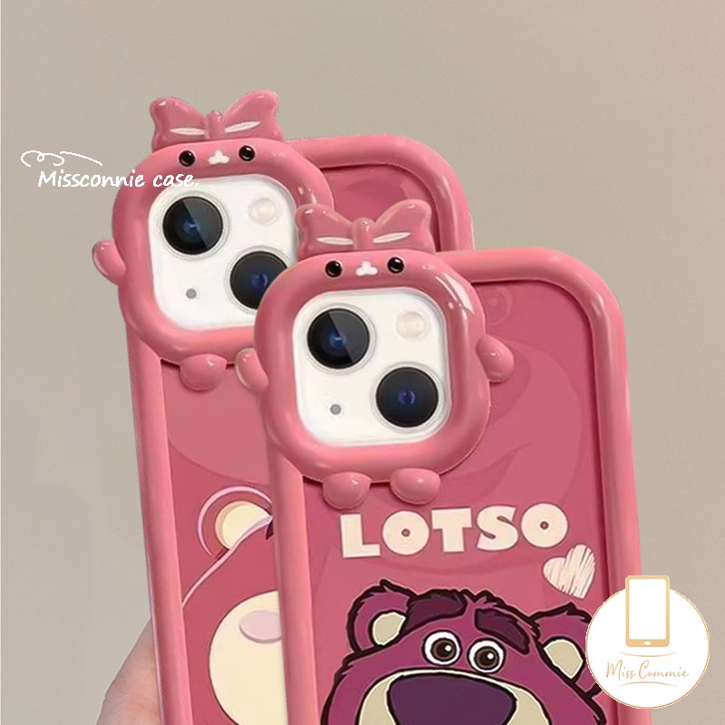 Case Lensa Monster Ikatan Simpul 3D Samsung A14 A50 A04 A12 A23 A04s A52s A22 A04E A50s A13 A51 A03s A32 A03 A52 A53 A11 A71 A73 A30s A02s A33 A31 A21s Cute Strawberry Bear Manyo Cover