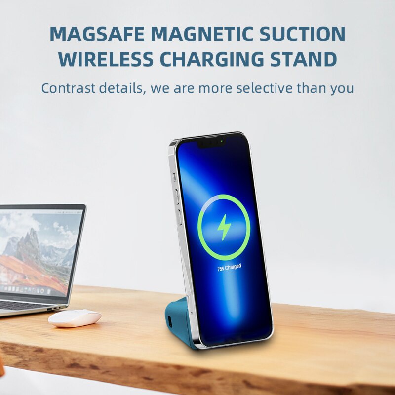 Braket Foto Pegangan Kamera Magnetik Smart Bluetooth Ponsel Anti-Goyang Selfie Device Magsafe Desktop Wireless Charging