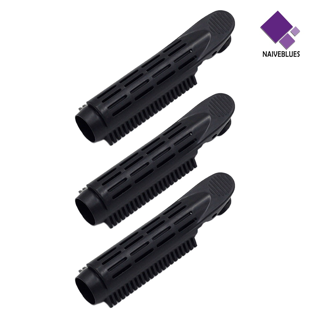 &lt; Naiveblues &gt; 3pcs Klip Berbulu Akar Rambut Lubang Hemat Tenaga Kerja Dengan Sisir Twist Gaya Alami Curl