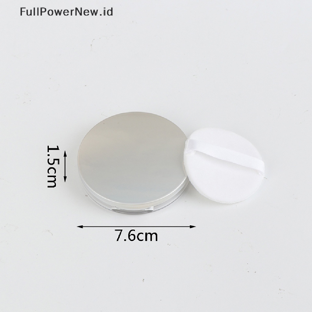 Power 3g Ultra-Tipis Kosong Longgar Kotak Bedak Pot Makeup Jar Ayak Wadah Puff Mirror ID