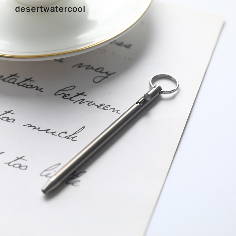 Deid Portable Mini Titanium Pen Gadget Gantungan Kunci Outdoor Praktis Pulpen Lingkungan Martijn