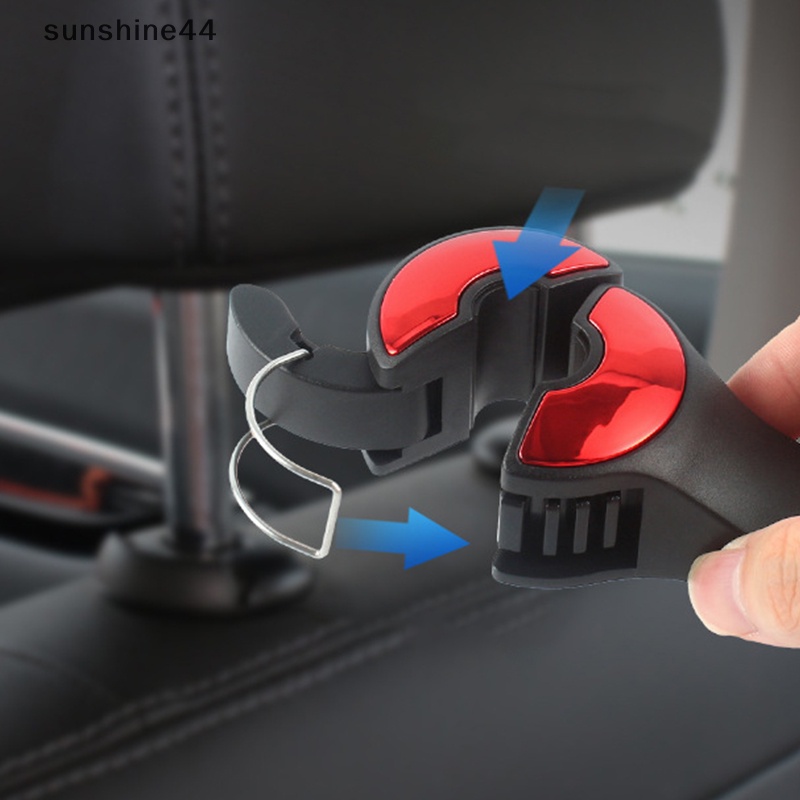 Sunshine 2in1 Car Gadget Car Back Seat Hanger Hook Organizer Pengait Sandaran Kepala Mobil Holder ID