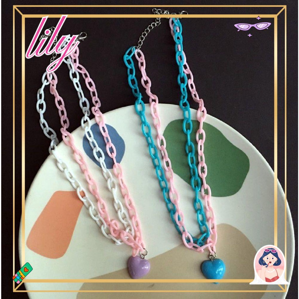 Lily 1pc Liontin Hati Trendy Fashion Accesories Pesta Perhiasan Hadiah Untuk Wanita|Chokers