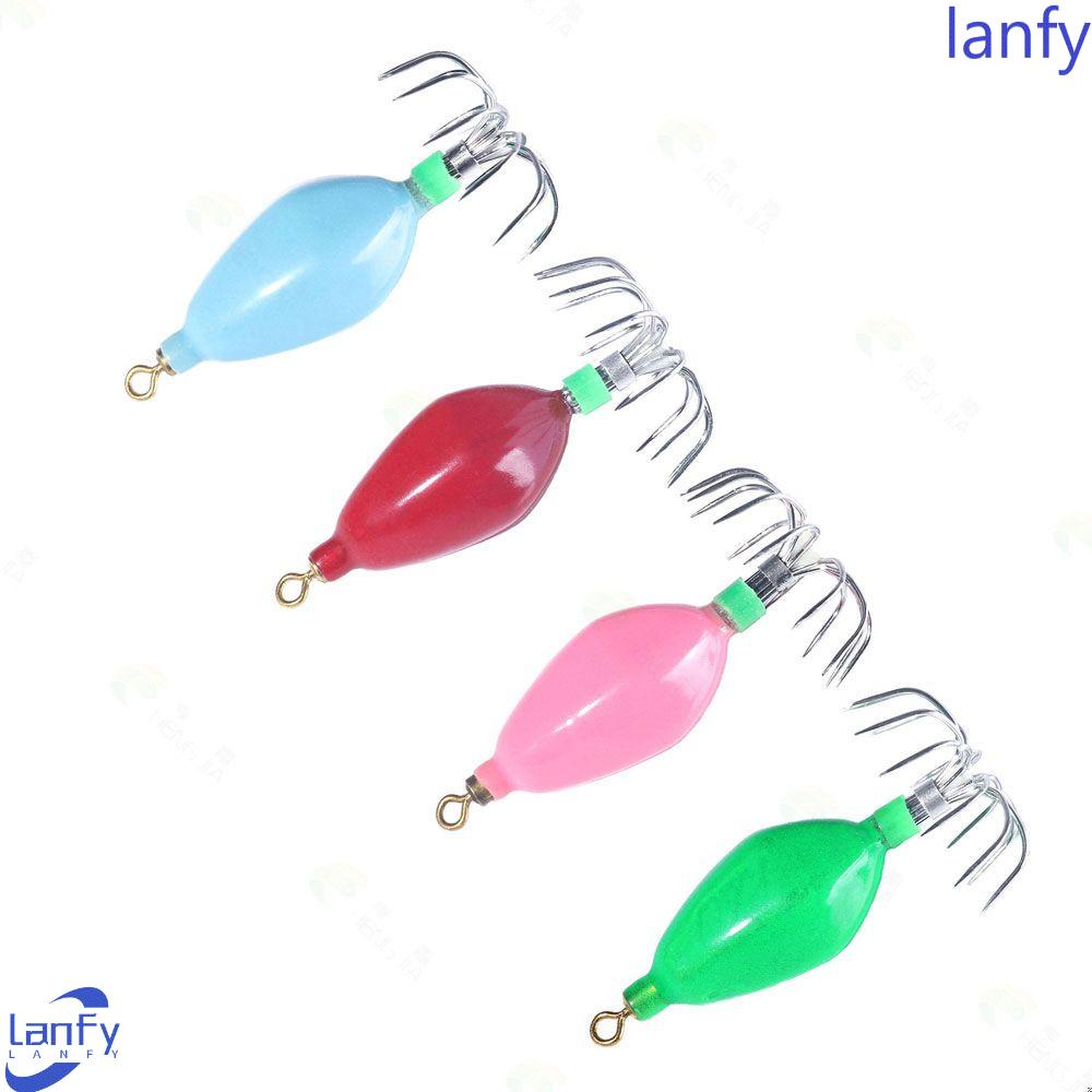 Lanfy Squid Jig Hook Kail Pancing Outdoor Tahan Lama Fishing Tackle Fish Lure Hooks Alat Pancing