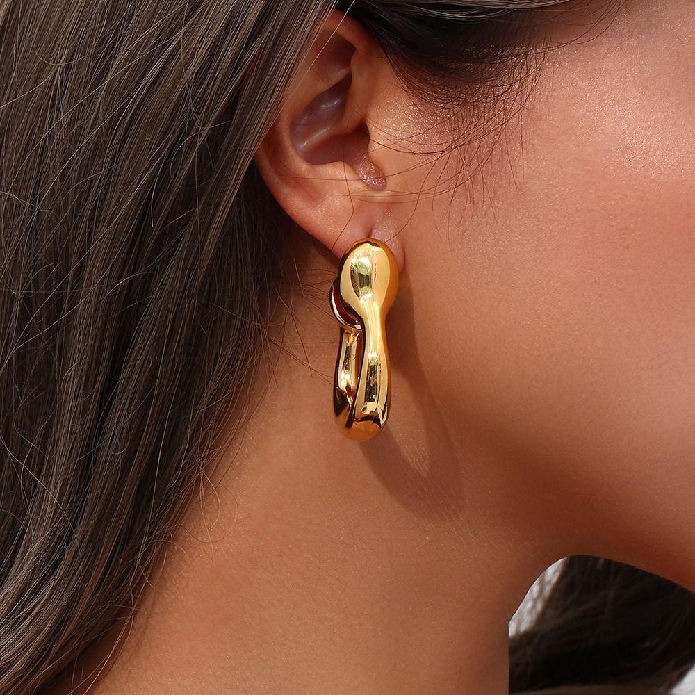 Anting Wanita Nanas Anting Pejantan Besar Oversize Ringan