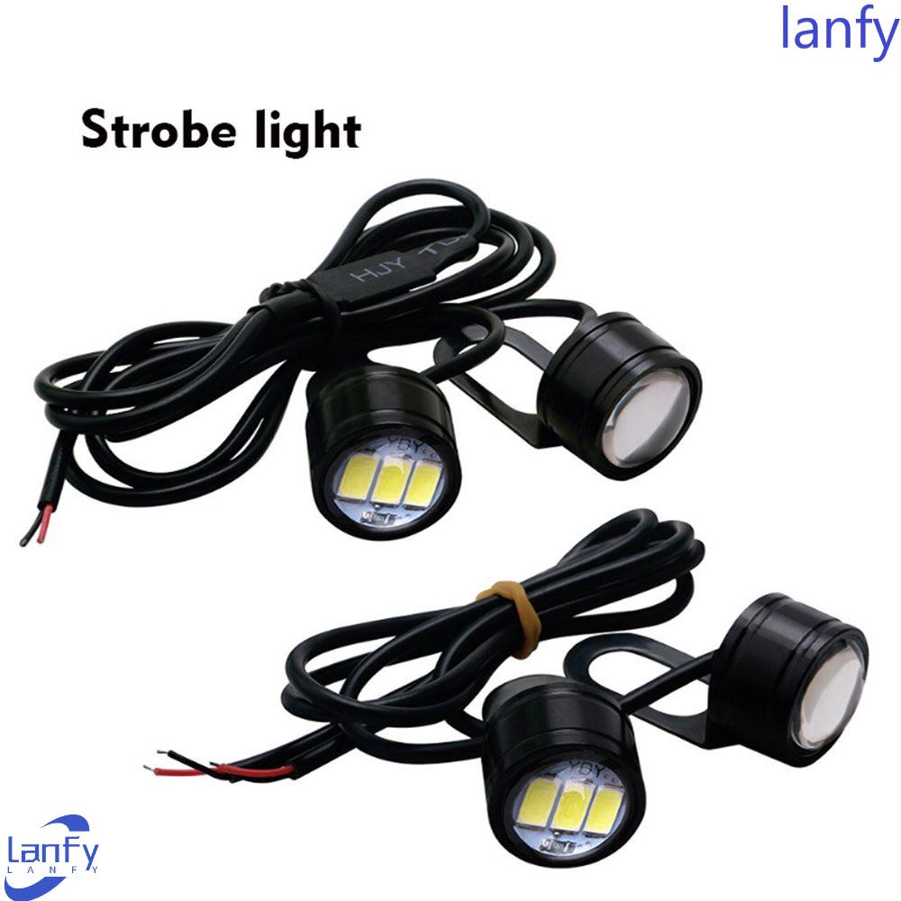 Lanfy 2pcs Eagle Eye 5W Siang Hari Untuk Mobil DRL Headlight LED 20mm Signal Bulb Lamp Lampu Kabut Motor