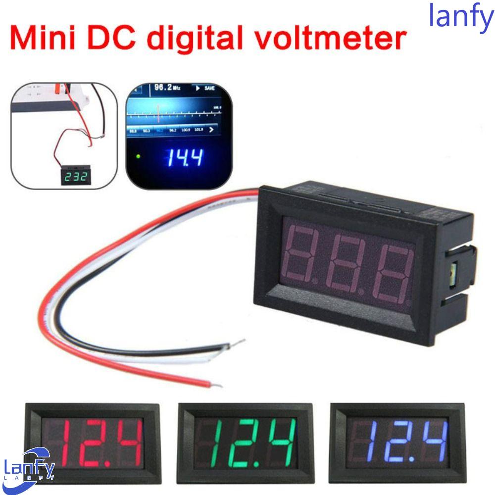 Lanfy Otomotif Voltmeter Digital Display LED Display Mobil Motor Motor Monitor Pengukur Tegangan Voltage Tester Digital Voltmeter Pengukur Tegangan