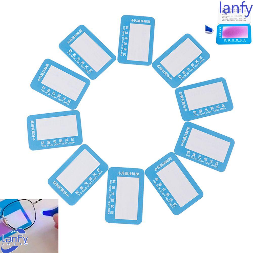 Lanfy Anti-Blue Light Test Card Anti Blue Light Glasses Lens Testing Kertas Cek Cahaya Biru Generator Kacamata Test Light UV Test Aksesoris Kartu Generator