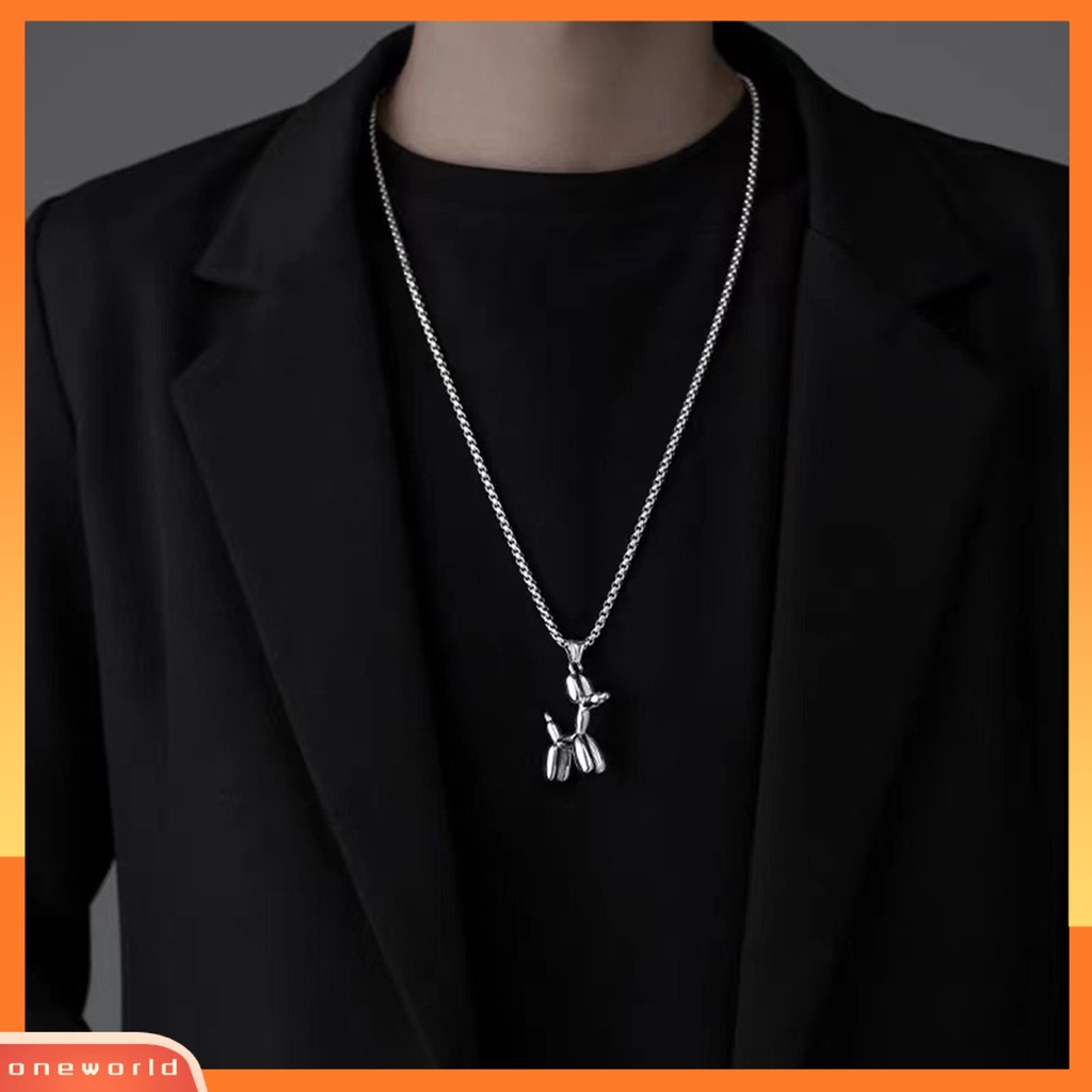 [EONE] Sweater Kalung Hypoallergenic Kasual Minimalis Alloy Halus Hadiah Perhiasan Fashion Pria Wanita Anjing Liontin Rantai Panjang Untuk Pacaran