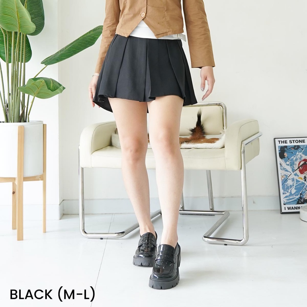 Skort Buckle Tred Bawahn Rok Celana Wanita