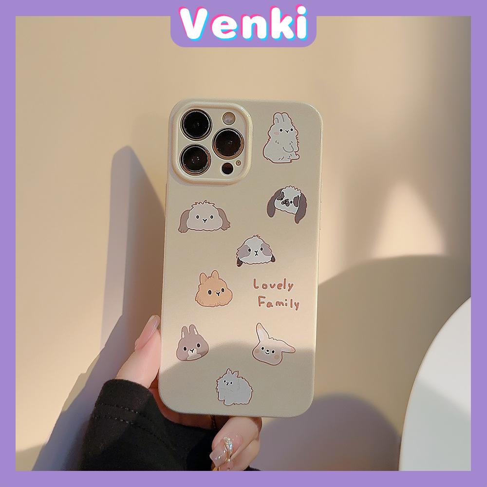 VENKI - For iPhone 11 iPhone Case Cream Glossy Soft Case TPU Shockproof Camera Cover Protection Cute Animals Compatible with iPhone 14 13 Pro max 12 Pro Max xr xs max 7Plus 8Plus