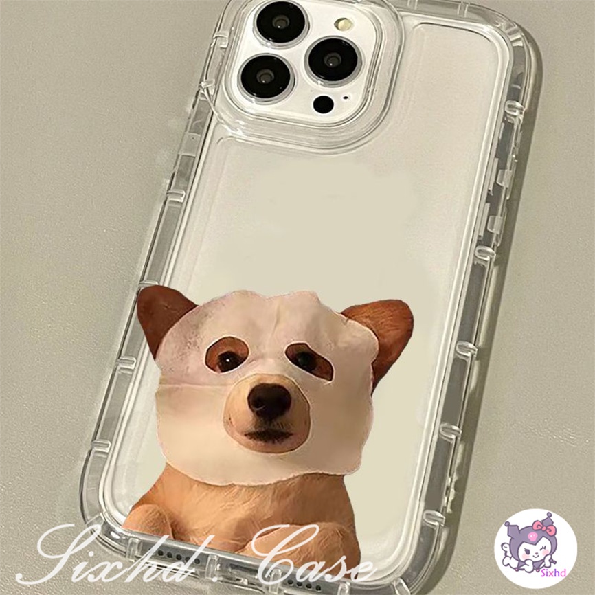 IPHONE Kompatibel Untuk Iphone14 13 12 11 Pro Max SE 2020 X Xr Xs Max8 7 6 6s Plus Masker Wajah Kucing Lucu Anjing AirBag Case Lembut TPU Shockproof Cover Pelindung