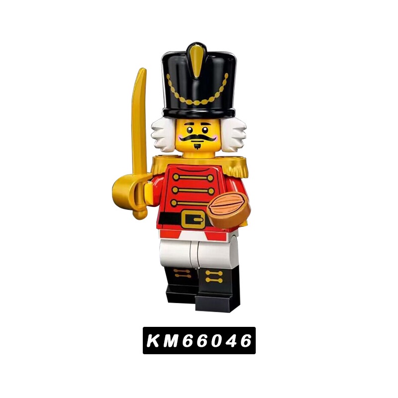 Serigala Abu-Abu Besar Fawn Kreatif Minifigure Blok Bangunan Mainan Bentuk Lucu Ornamen Hadiah