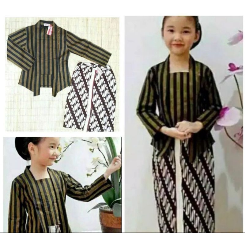 Lurik Kebaya Lurik Anak Perempuan / Kebaya Anak / Lurik Anak / Kebaya anak perempuan