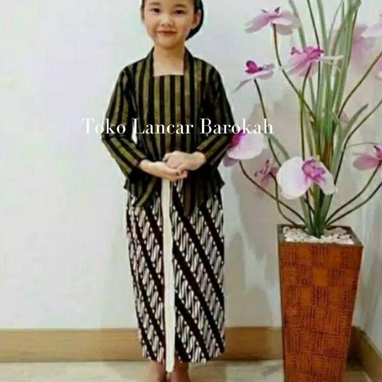 Lurik Diskon ||y66 KEBAYA LURIK ANAK CEWEK | KEBAYA BATIK ANAK | BAJU ADAT KHAS JAWA ANAK | BAJU LUR