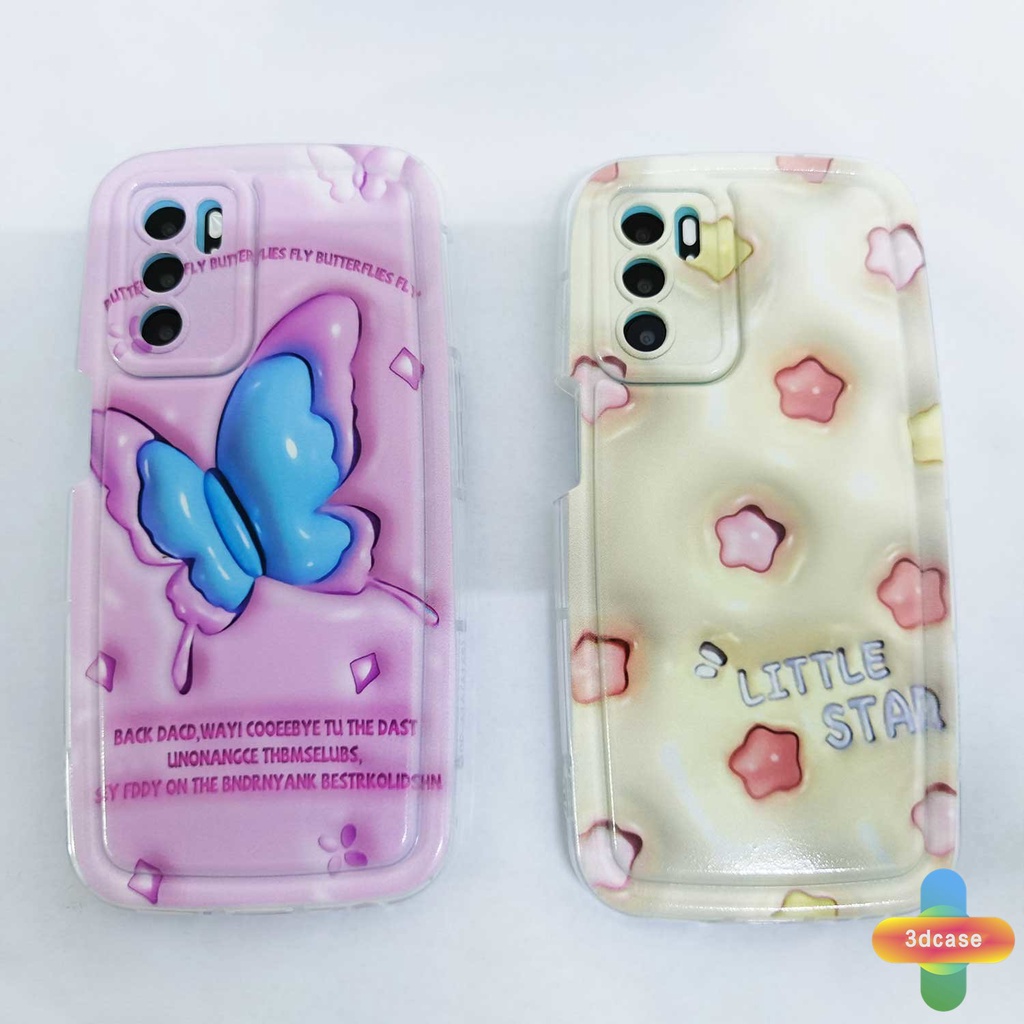 Soft Case OPPO A17 A17K A16 A95 A57 A16S A77 A57S A57E A55 A7 A15 A54 A5S A3S A76 A96 A5 A9 A31 A53 A33 2020 A77S A12 A12S A1K A16E A16K A54S Reno 7 7Z 8Z 5 4 6 8 5F 5K 4F 4 5 06 Lite A74 A15S A52 A11K A92 Purple Butterfly Soft Airbag Soap Case