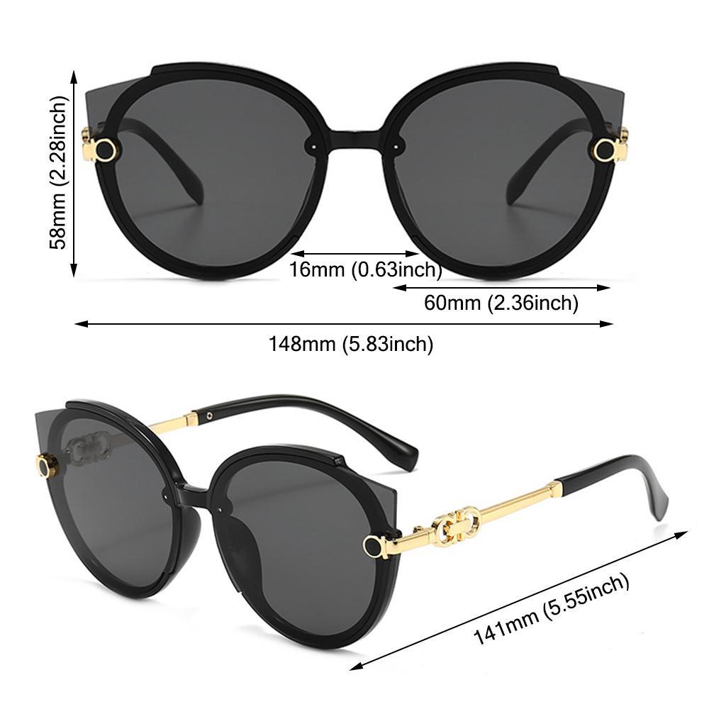 Lily Cat Eye Sunglasses Fashion Ins Populer UV400 Kacamata Poligon Kacamata Matahari