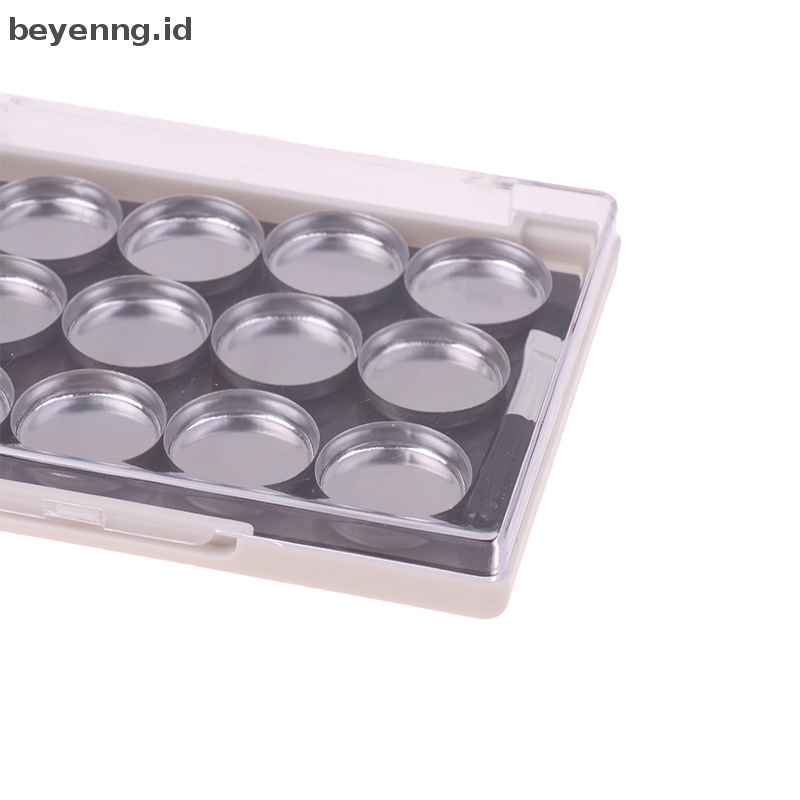 Beyen 1Pc Palet Kosmetik Magnetik Kotak Makeup DIY Dengan 15kisi Plat Besi Dan Brush ID