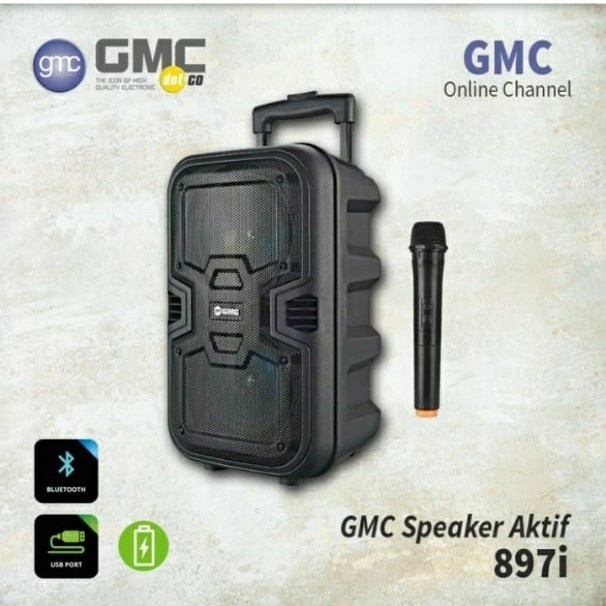 Speaker GMC 897-i PORTABLE MULTIMEDIA WITH BLUETOOTH USB KARAOKE