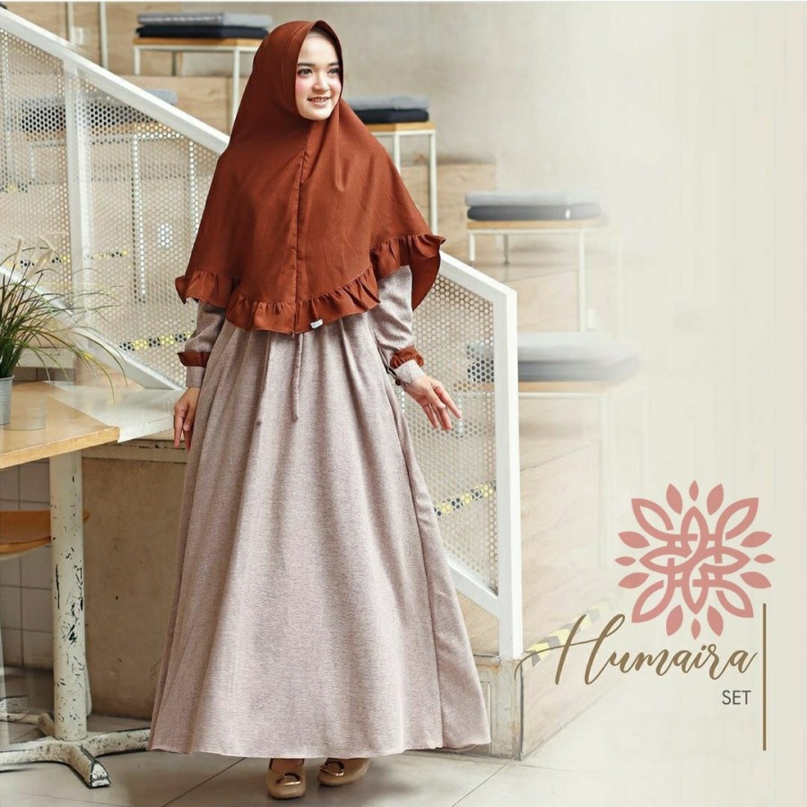 BAJU MUSLIM WANITA TERBARU 2022 GAMIS DEWASA REMAJA KEKINIAN SYARI BERGO POLOS HUMAIRA