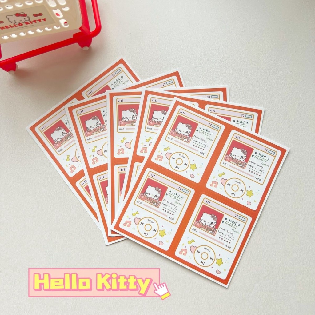 Galicici Sanrio Same MP3 Series Sealing Sticker/Kuromi/Cinnamoroll/Stiker Hias Sealing Sticker