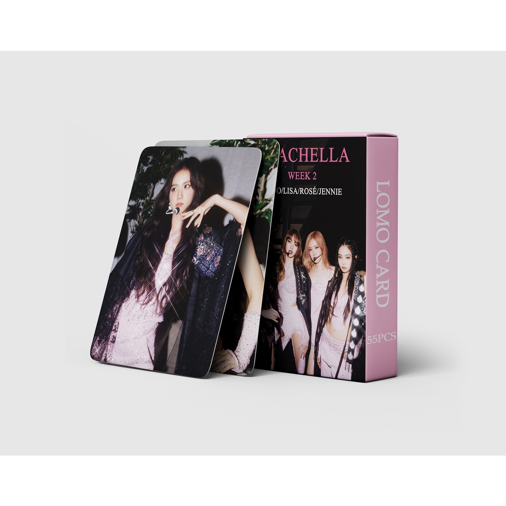 55pcs 2023 Blackpink Photocards Coachella Concert JENNIE ROSE LISA JISOO HD Koleksi Kartu Lomo Blackpink