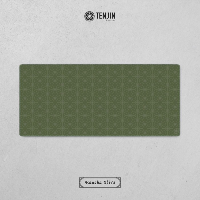 Tenjin Scrollworks - ASANOHA Olive Deskmat