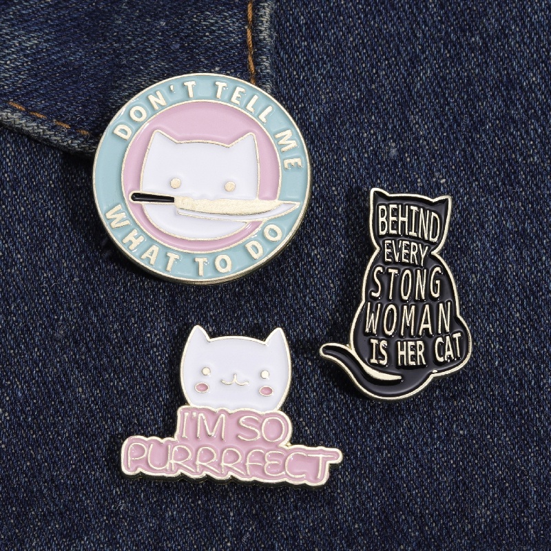 Kucing Lucu Enamel Pin Quotes Kucing Bros Lencana Kerah Pin Anak Kucing Lucu Hewan Jewlery Ransel Badge Hadiah Untuk Teman