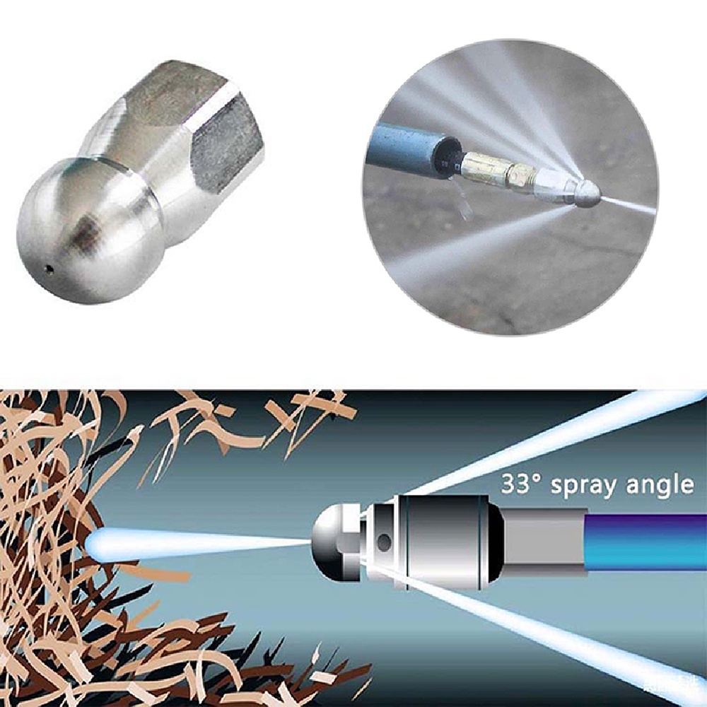 Nozzle Hidung Tombol Irigasi Taman Selokan Dredging Tekanan Tinggi Nozzle Pipa Air Alat Pembersih Komponen