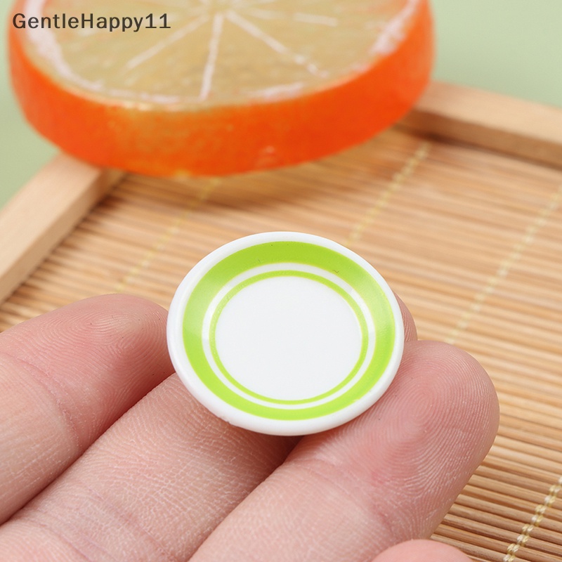 Gentlehappy 1set Piring Makanan Mini Tahan Lama Peralatan Makan Miniatur Aksesoris Rumah Boneka id