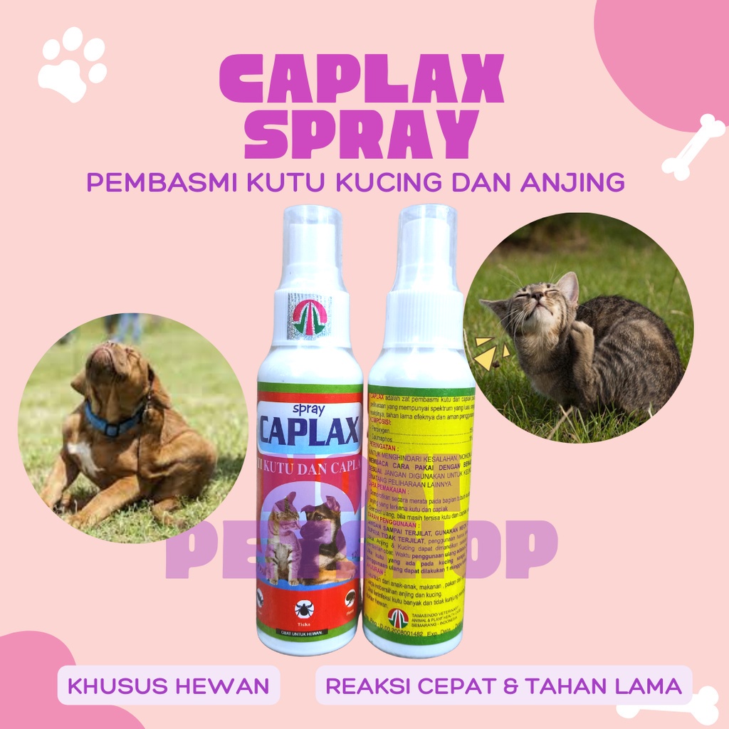 [BISA COD] CAPLAX 120 ML OBAT PEMBASMI KUTU ANJING KUCING ANTI KUTU PEMBASMI MEMBASMI KUTU KUCING ANJING MEMBASMI CAPLAK ANJING DAN KUTU KUCING ANTI KUTU CAPLAX FOR CAT AND DOG