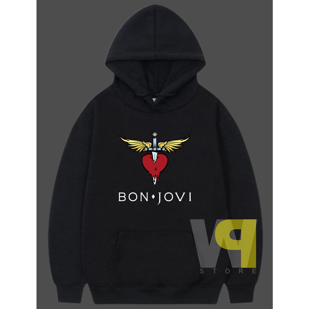 JAKET   SWEATER   HOODIE hoodie BON JOVI logo