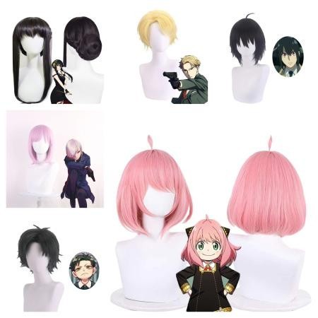 Blue Candy Wig Rambut Palsu Wanita Wig Cosplay Anime Spy X Family Anya