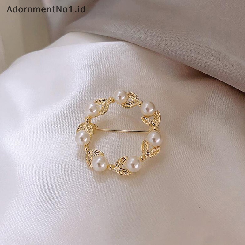 [AdornmentNo1] Mutiara Daun Bros Geometris Cincin Bros Kepribadian Perhiasan Jas Jaket Pin Tas Gaun Kerah Pin Aksesoris Pakaian [ID]