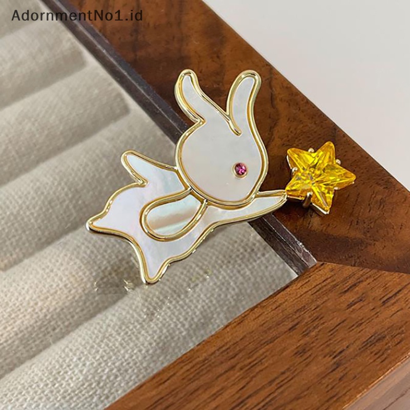 [AdornmentNo1] Bros Bintang Pengambil Kelinci Lucu Untuk Wanita Kartun Hewan Bunny Lapel Pin [ID]