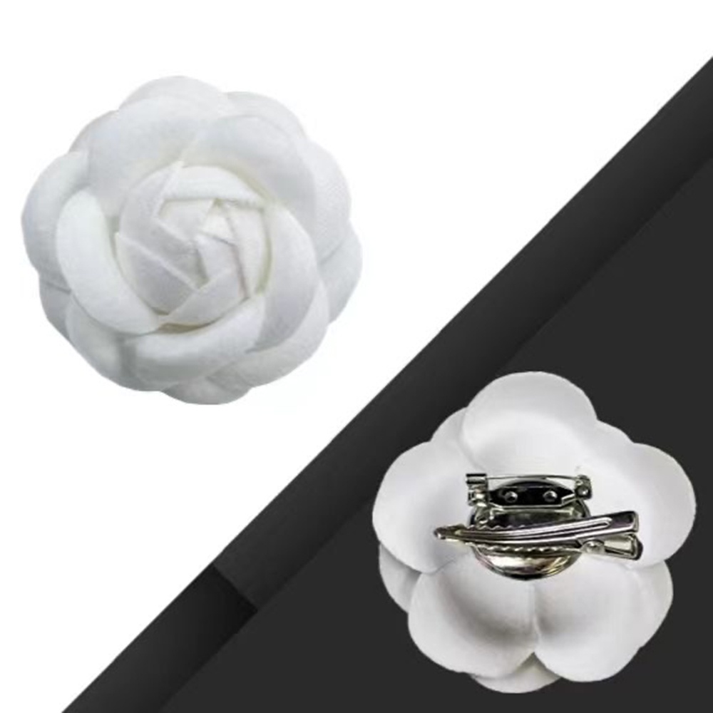 1pcs INS Jennie Camellia Bentuk Jepit Rambut Hair Clip Untuk Wanita Perempuan DIY Bros Pin Aksesori 5cm