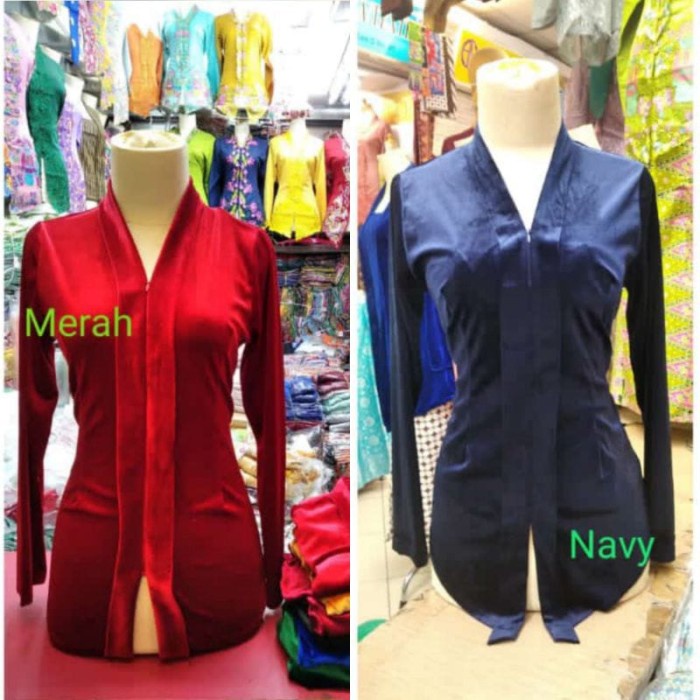

Top Kebaya kutubaru BludruKebaya pesta eleganKebaya seragamatasan - NEVY, M