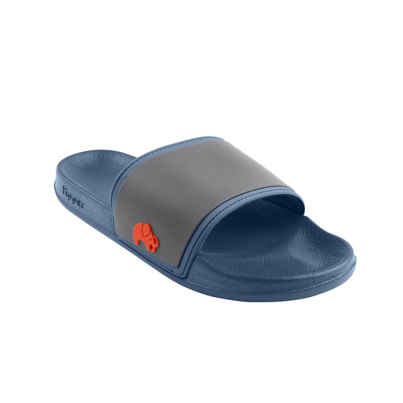 Fipper Slip On Blue Snorkel Grey Light Orange