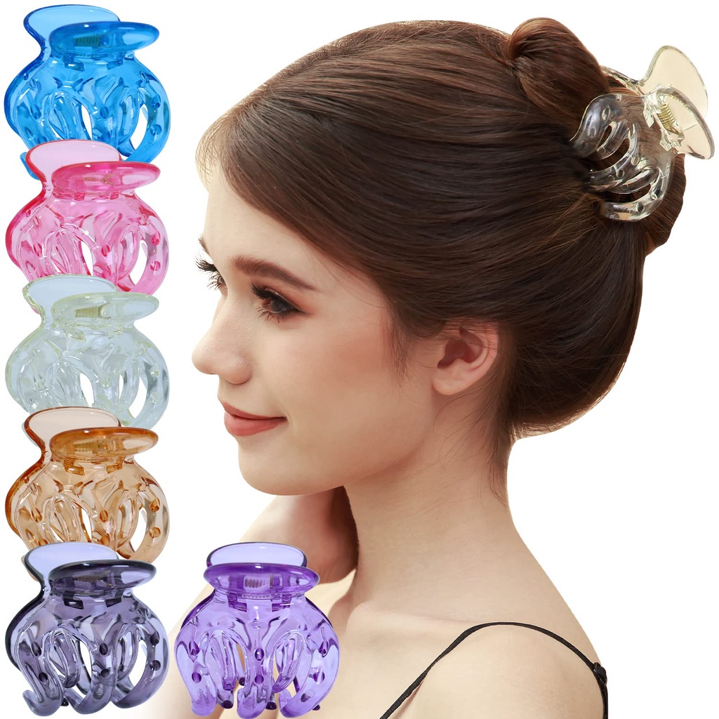 Delunashop Jedai Ori Bangkok thailand besar 6cm cakar 5 Roche Ornament Jepitan Rambut Pumpkin Interlock Hair Claw Clips