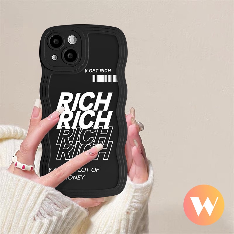 Ins Casing Huruf Graffiti Merek Trendi Untuk Redmi Note11 11s 9 8 10 Pro 9s 10s Redmi A1 10C 9 A1+10A 9T 9A 9C 12C 10 POCO M3 X3 NFC Pro Mi 11T Pro Soft Tpu Wavy Edge Cover Belakang