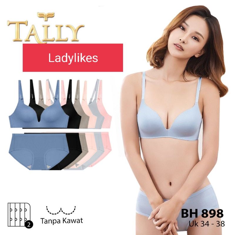 BH SET TANPA KAWAT PUSH UP BRA -  1 SET BRA SEAMLESS TALLY 898 | TS sultan . Official