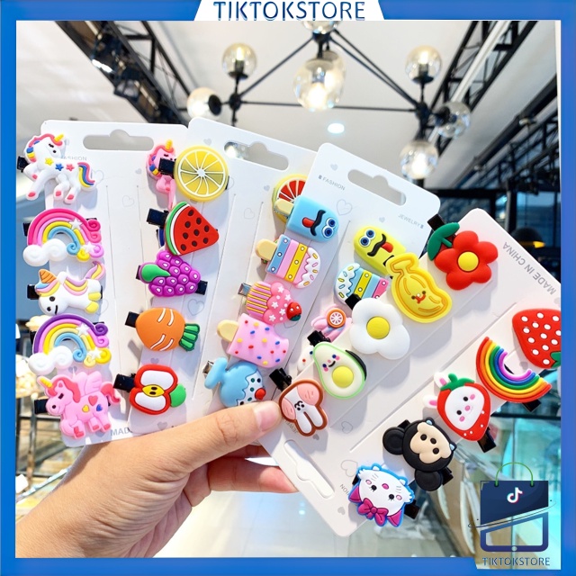 TIKTOK - D6084 Jepit Rambut Korea / Hair Pin Rambut / Hair Clips / Jepit Rambut Style Korea / Set Jepit Rambut Anak 10 in 1 F5069