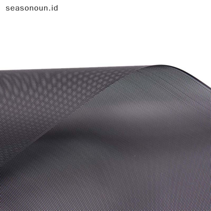 Seasonoun DIY 30x100cm Computer Mesh PVC PC Case Fan Cooler Penutup Filter Debu Hitam.