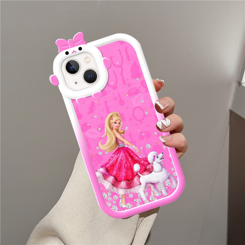 IPHONE Casing Ponsel Desain Lensa Monster Kecil Untuk Iphone14 13 12 11 Pro Max Xr Xs7 8 6 14 Plus Sarung Bantal Udara barbie Mewah