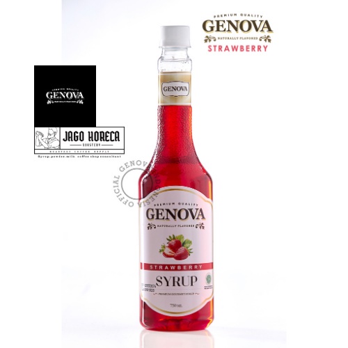 

Genova Syrup Strawberry 750ml l Sirup Minuman Premium