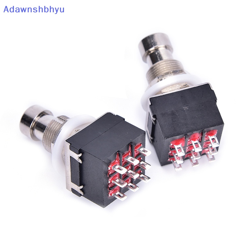 Adhyu 5pcs 3PDT 9-Pin Efek Gitar Injak Saklar Pedal Box Kaki Metal True Bypass ID