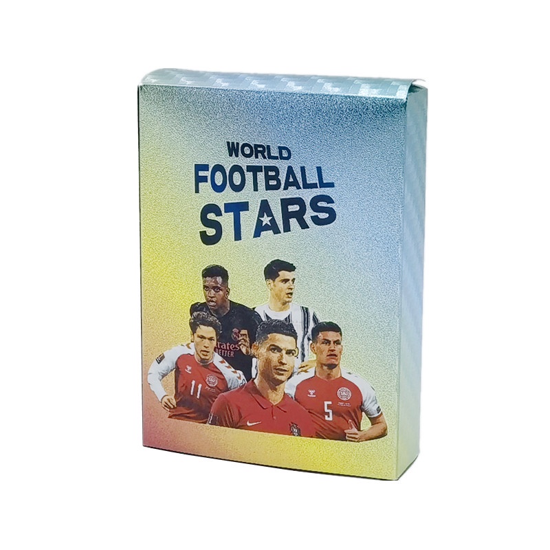 54pcs Kartu Bintang Sepak Bola Warna Mempesona Inggris UEFA Liga Champion LLORIS RONALDO KANTE Fan Game Cards Collection